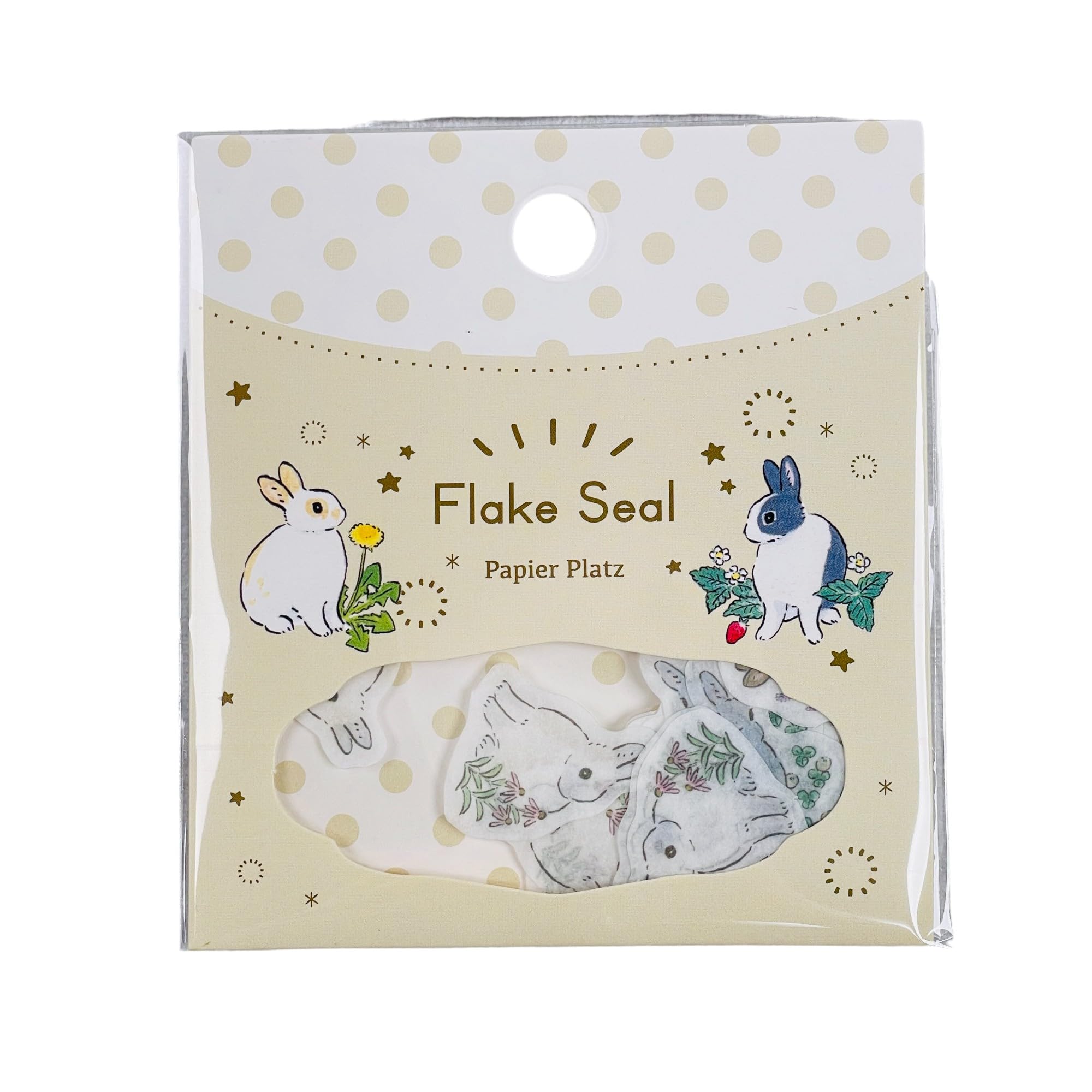 Amazon.co.jp: 森山標子 フレークシール 54ピース入【うさぎと野の花